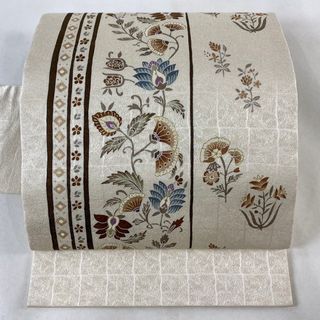 平和屋着物◎六通柄袋帯 阿和志更紗 金糸 正絹 逸品 AAAL3651Apf 平和屋着物◎六通柄袋帯 阿和志更紗 金糸 正絹 逸品 AAAL3651Apf