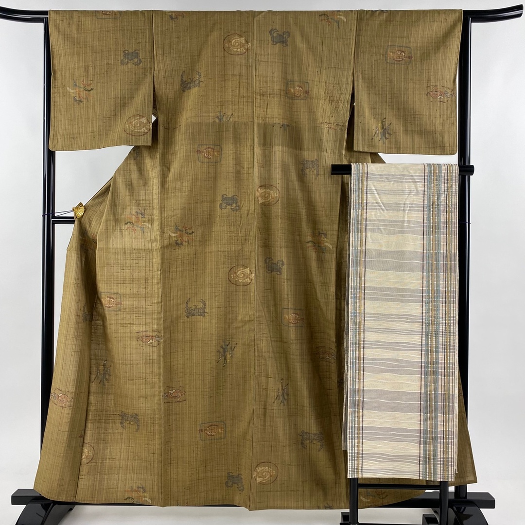 小紋 身丈160cm 裄丈64.5cm 正絹 秀品 【中古】の通販 by 小紋 身丈160cm 裄丈64.5cm 正絹 秀品 【中古】の通販 by