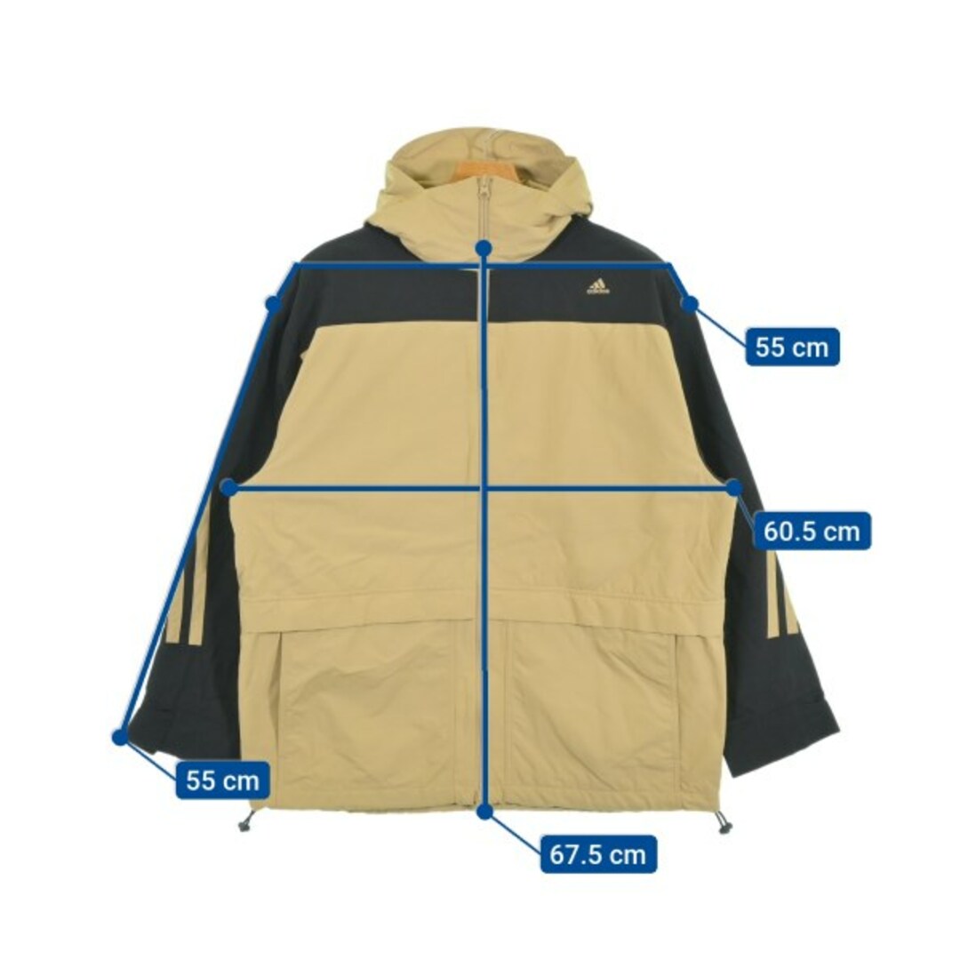 adidas - adidas アディダス マウンテンパーカー M ベージュx黒 adidas - adidas アディダス マウンテンパーカー M ベージュx黒