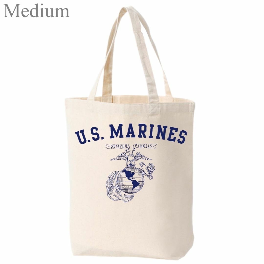 U.S.MARINES AR 生成り-紺【M 8oz BG】【SVC メンズのバッグ(トートバッグ)の商品写真