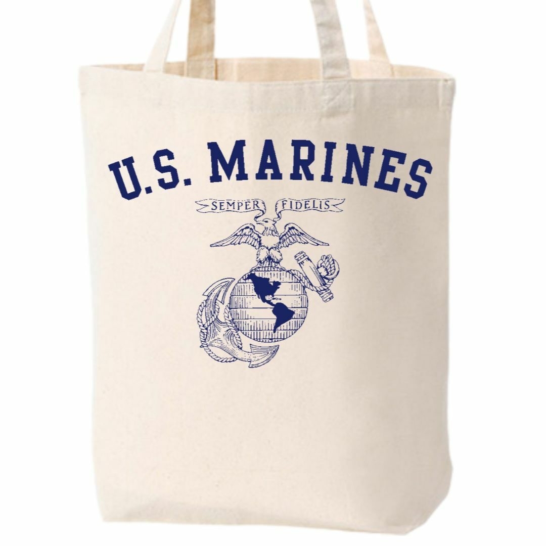 U.S.MARINES AR 生成り-紺【M 8oz BG】【SVC メンズのバッグ(トートバッグ)の商品写真