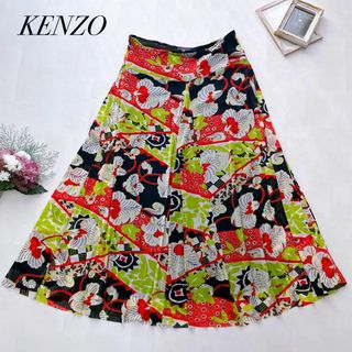 KENZO - 【未使用】サイズL KENZO ケンゾー フレアスカート KENZO - 【未使用】サイズL KENZO ケンゾー フレアスカート
