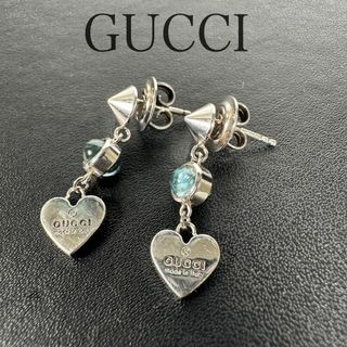 GUCCI - GUCCI グッチ ハート ピアス 両耳 シルバー 美品 GUCCI - GUCCI グッチ ハート ピアス 両耳 シルバー 美品