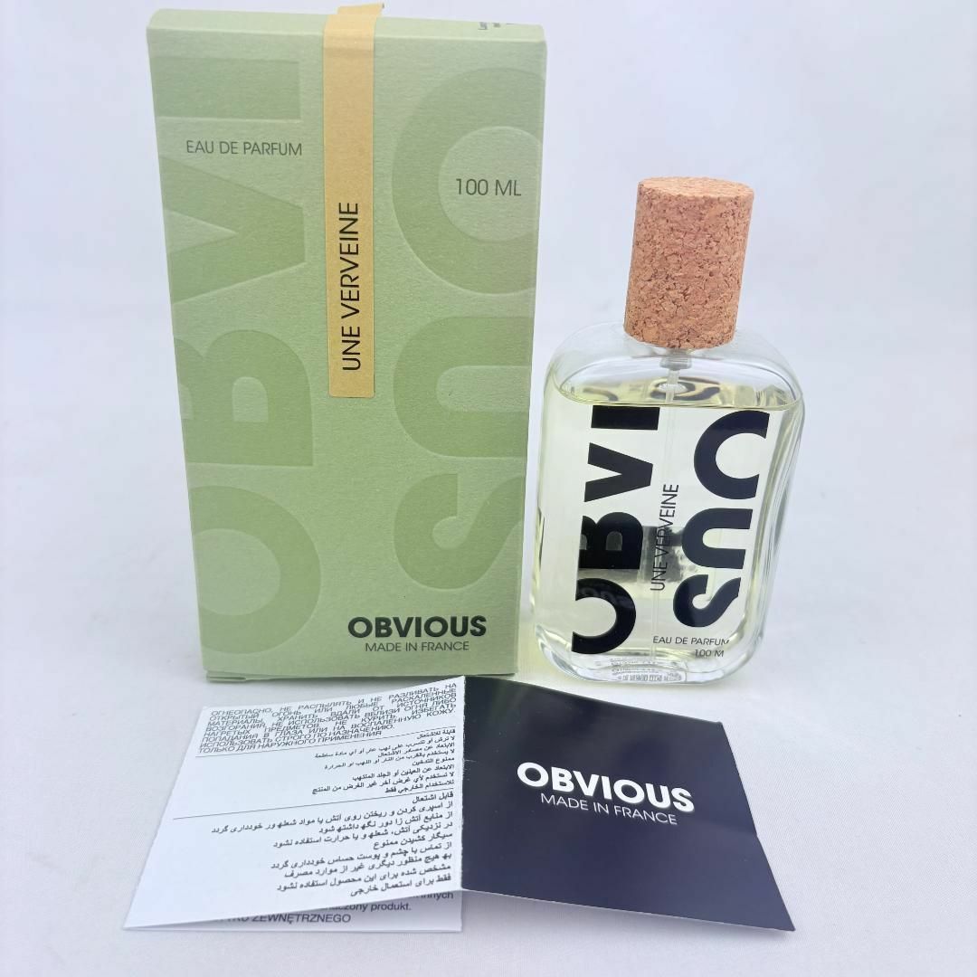 OBVIOUS ユヌ ヴェルヴェーヌ UNE VERVENE 香水 100mlの通販 by OBVIOUS ユヌ ヴェルヴェーヌ UNE VERVENE 香水 100mlの通販 by