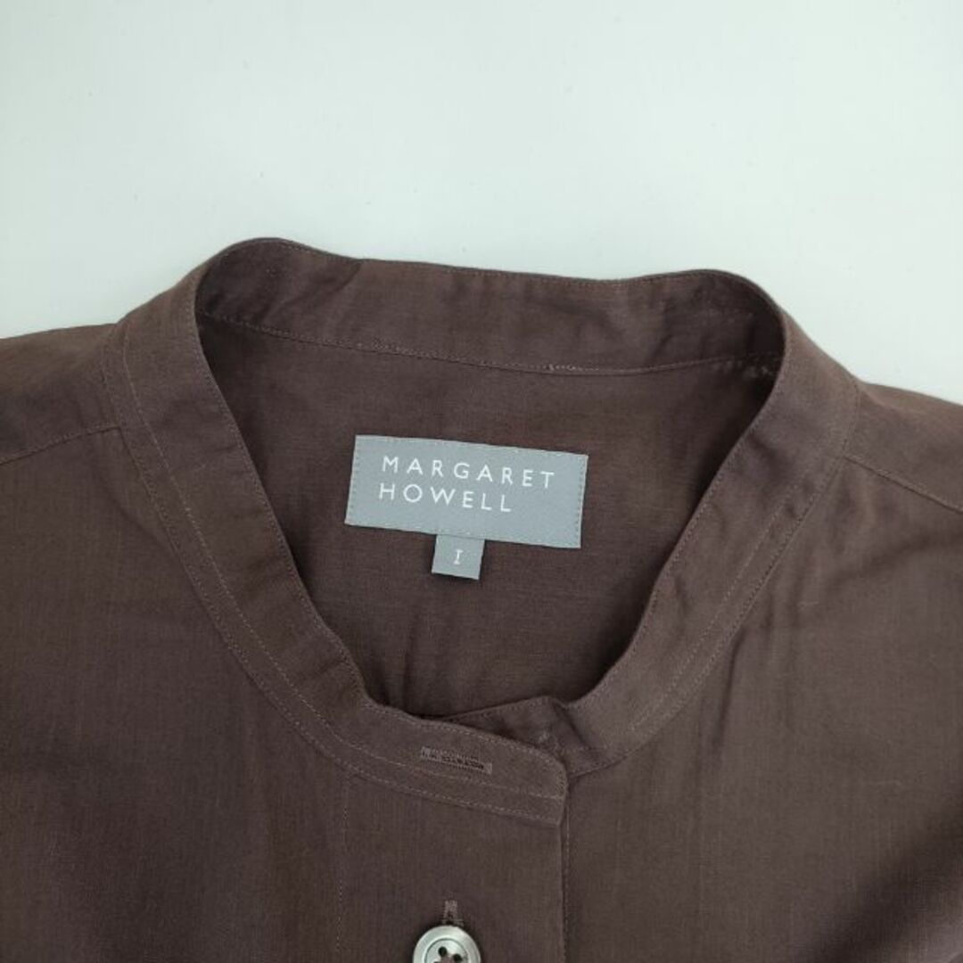 MARGARET HOWELL - MARGARET HOWELL COTTON VOILE バンドカラー MARGARET HOWELL - MARGARET HOWELL COTTON VOILE バンドカラー