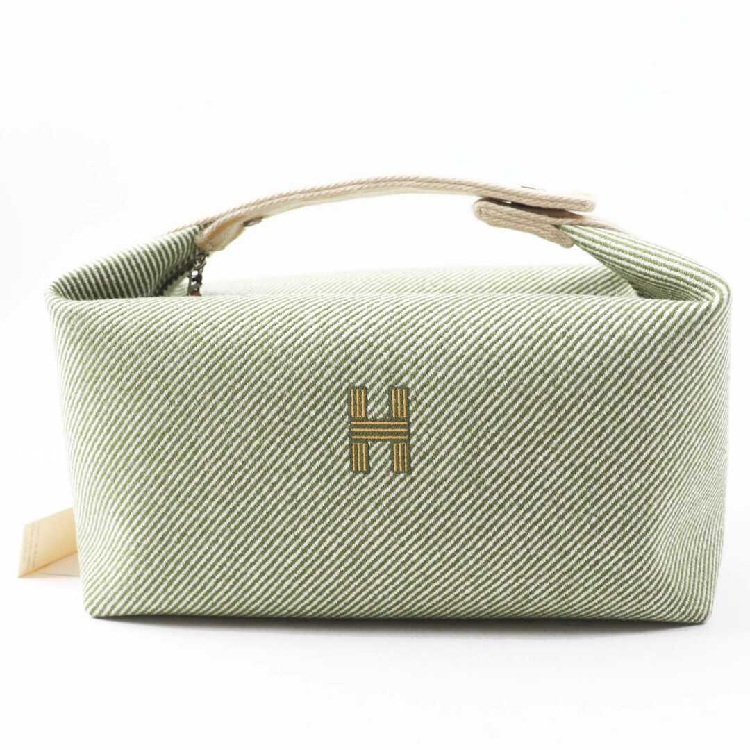 HERMES - 未使用品◎HERMES エルメス ブリッド ア ブラック GM  ヴェールフォレ セリエボタン付き ポーチ／ハンドバッグ フランス製 正規品 レディース