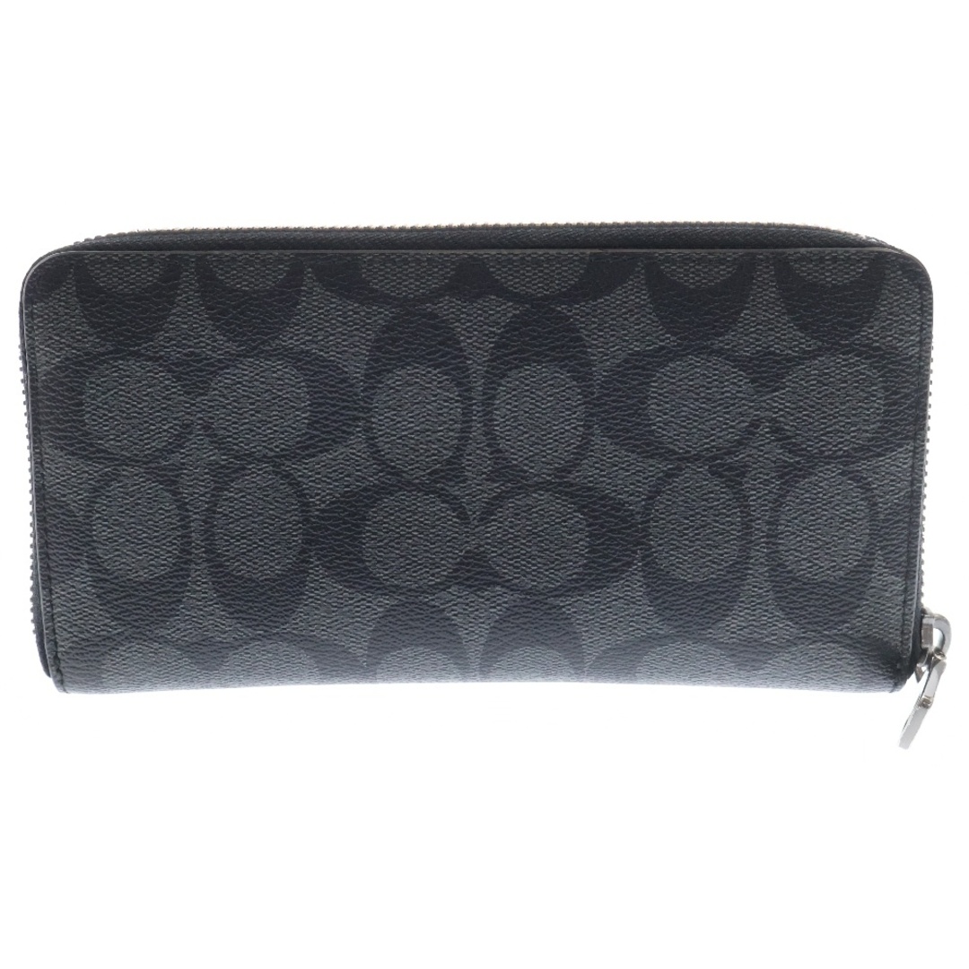 COACH - COACH コーチ シグネチャー PVCレザー ラウンドジップ COACH - COACH コーチ シグネチャー PVCレザー ラウンドジップ
