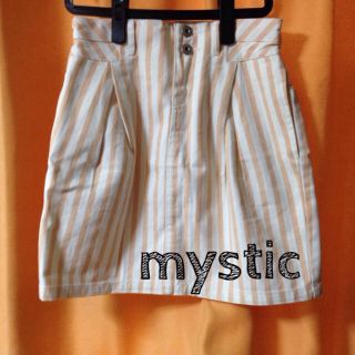 ミスティック(mystic)のmysticストライプタイトスカート(ミニスカート)