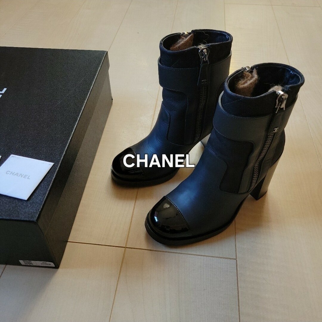 CHANEL - CHANEL☆サイドジップブーツ シャネル ココマークの CHANEL - CHANEL☆サイドジップブーツ シャネル ココマークの