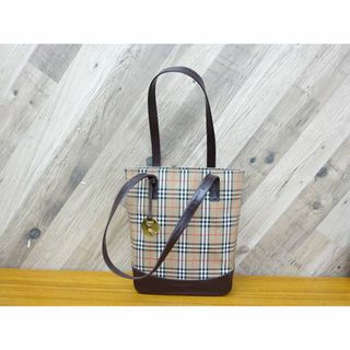 バーバリー(BURBERRY)の阪157/ バーバリー ハンドバッグ キャンバス レザー シャドーホース(ハンドバッグ)