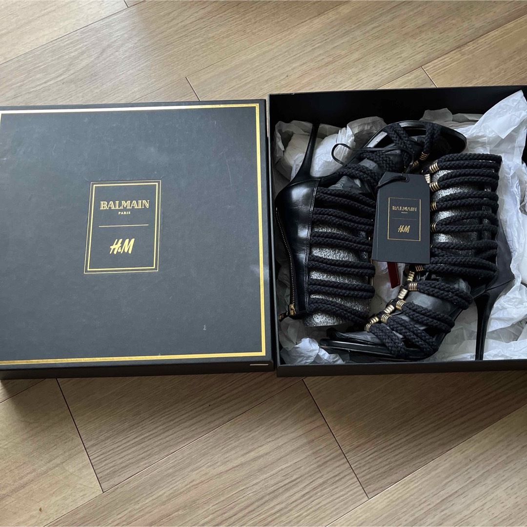 BALMAIN - BALMAIN H&Mコラボグラディエーターブーツサンダルの BALMAIN - BALMAIN H&Mコラボグラディエーターブーツサンダルの