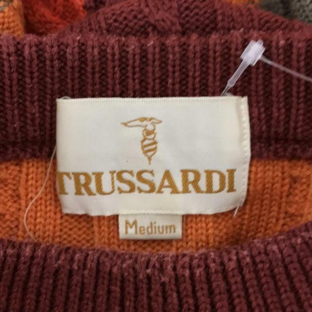 TRUSSARDI トラサルディ シルク混 デザイン ニットカーディガン
