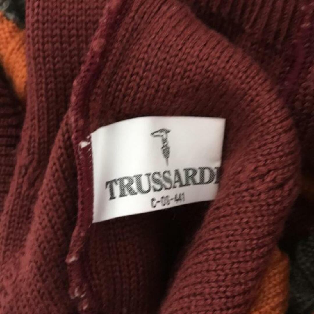 TRUSSARDI トラサルディ シルク混 デザイン ニットカーディガン