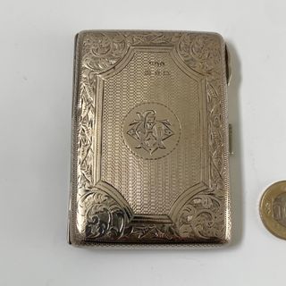 カードケース【アンテイーク】シルバー　シャーペン付き　1897年(986)(金属工芸)