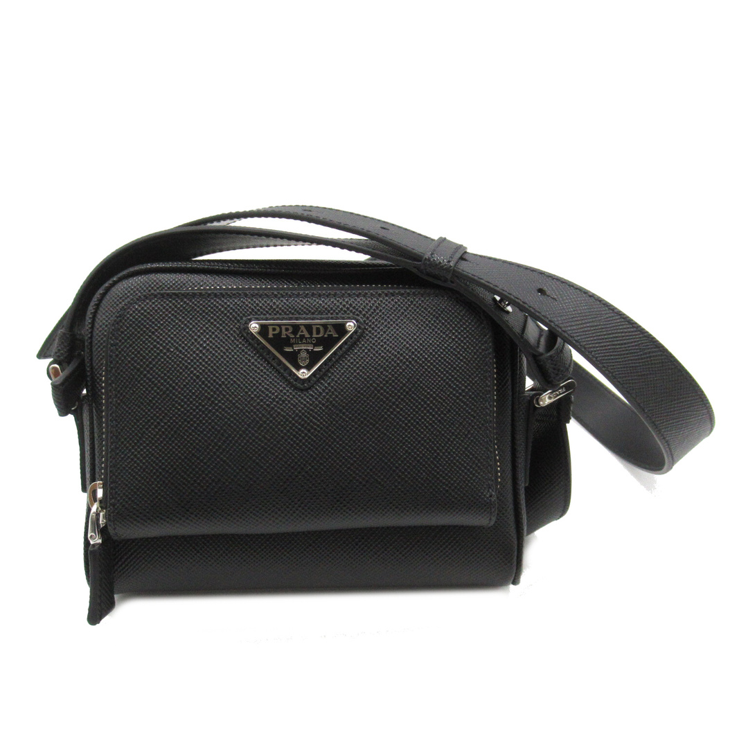 PRADA - プラダ PRADA ショルダーバッグ ショルダーバッグ バッグ サフィアーノレザー メンズ レディース ブラック系 2VH1722FADF0002 【新品】