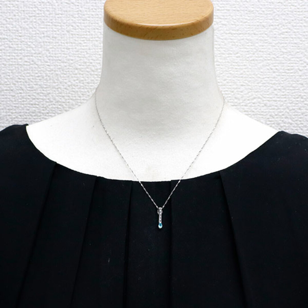 【きれいめファッション51選】上品さと清潔感をキープし K18WG パライバトルマリン ペンダントネックレス ダイヤモンド トルマリン