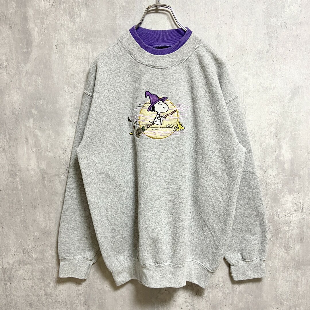 PEANUTS - 古着 used PEANUTS ピーナッツ 長袖重ね着風刺繍 PEANUTS - 古着 used PEANUTS ピーナッツ 長袖重ね着風刺繍