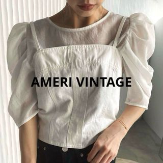 Ameri VINTAGE - AMERI(アメリ) シアーカットソー フラワー Ameri VINTAGE - AMERI(アメリ) シアーカットソー フラワー