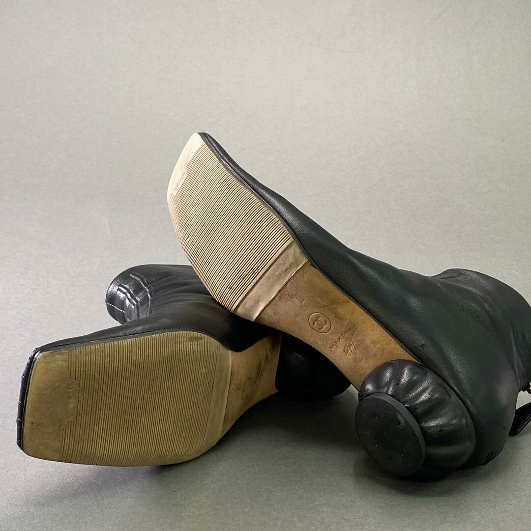 正規品質保証】 シャネル CHANEL ショートブーツ 371/2 正規品質保証】 シャネル CHANEL ショートブーツ 371/2