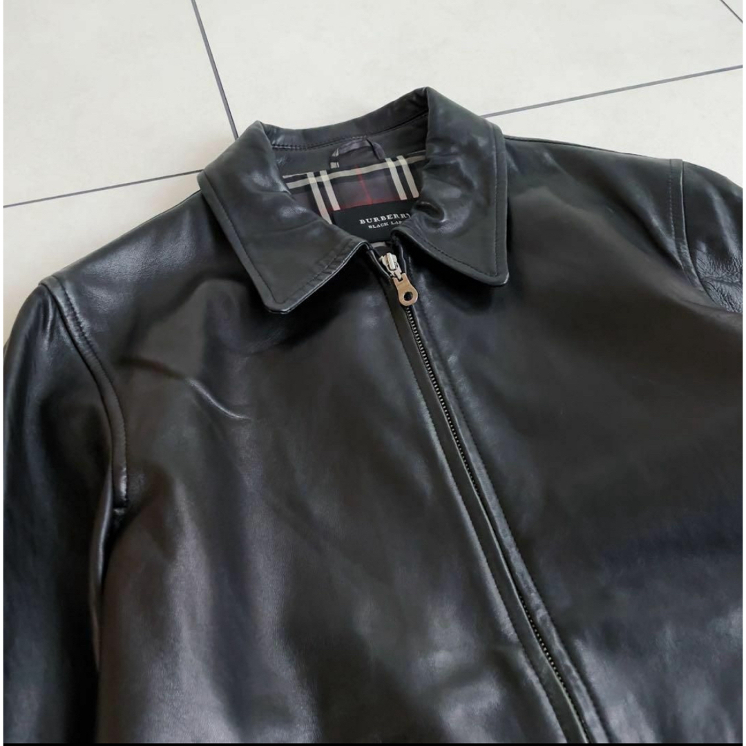 BURBERRY - Burberry ジップアップ レザー ジャケットの通販 by BURBERRY - Burberry ジップアップ レザー ジャケットの通販 by
