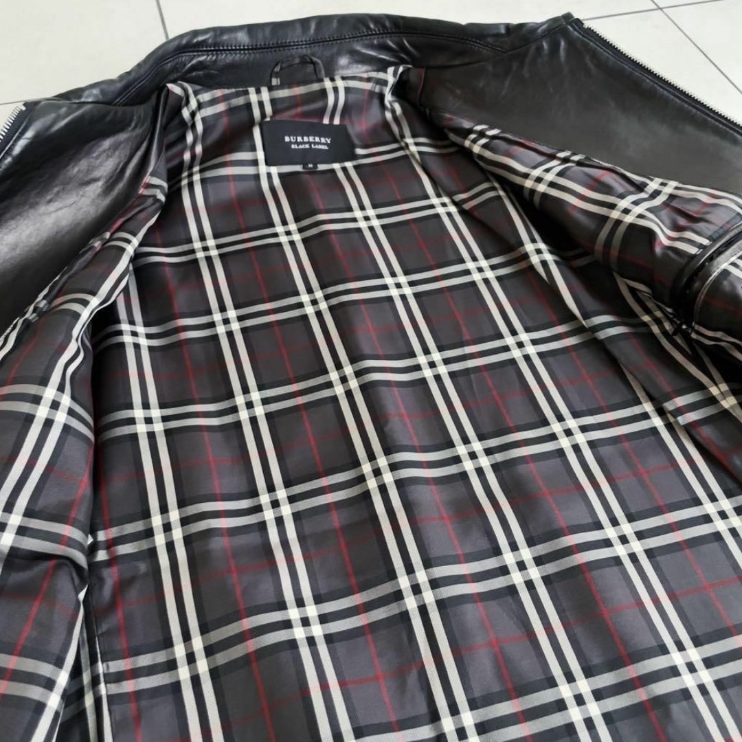 BURBERRY - Burberry ジップアップ レザー ジャケットの通販 by BURBERRY - Burberry ジップアップ レザー ジャケットの通販 by