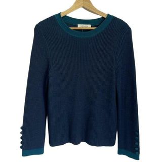 NEMIKA/NEMIKA by Leilian(ネミカ) 長袖セーター サイズ17 XL レディース美品  - ネイビー×グリーン リブ(ニット/セーター)