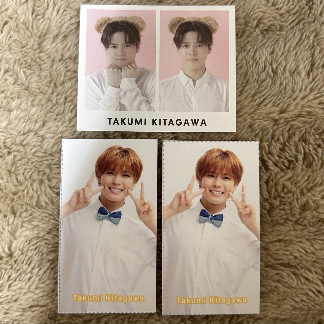 ジャニーズJr.(ジャニーズジュニア)の北川拓実 少年忍者 くまさん 証明写真 WINK UP DUET 厚紙カード エンタメ/ホビーのタレントグッズ(アイドルグッズ)の商品写真
