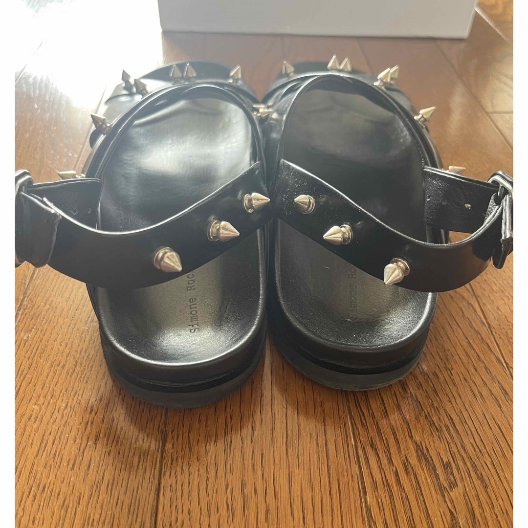 Simone Rocha - simone rocha スタッズ レザー ブラックサンダル Simone Rocha - simone rocha スタッズ レザー ブラックサンダル