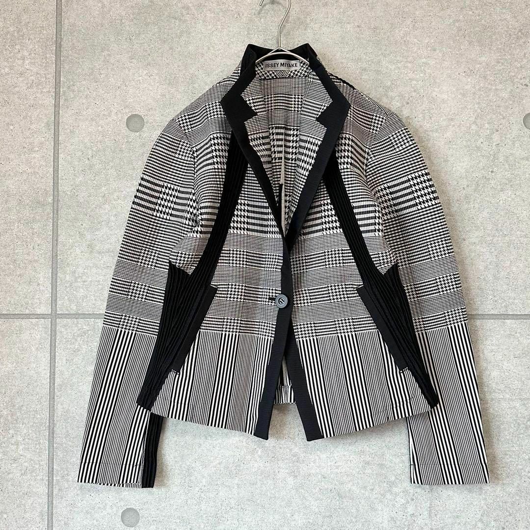 ISSEY MIYAKE - 未使用 ISSEY MIYAKE Tailored jacket 千鳥格子 ISSEY MIYAKE - 未使用 ISSEY MIYAKE Tailored jacket 千鳥格子