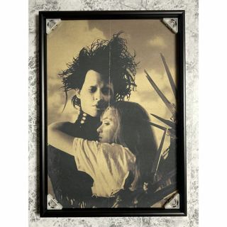 「シザーハンズ　ジョニー・デップ/ウィノナ・ライダー　レトロ調 ポスター」