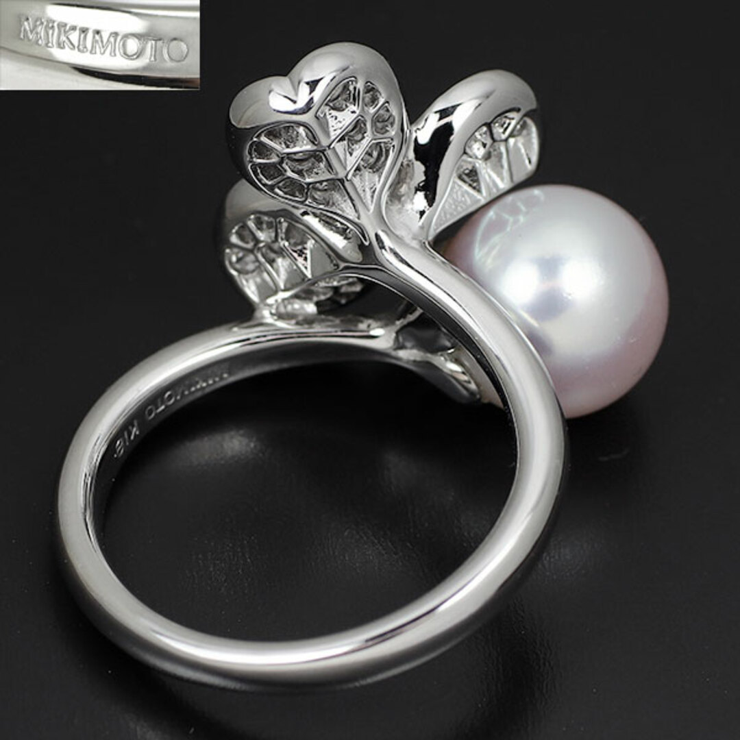 MIKIMOTO - ミキモト K18WG アコヤ真珠 ダイヤモンド リング MIKIMOTO - ミキモト K18WG アコヤ真珠 ダイヤモンド リング