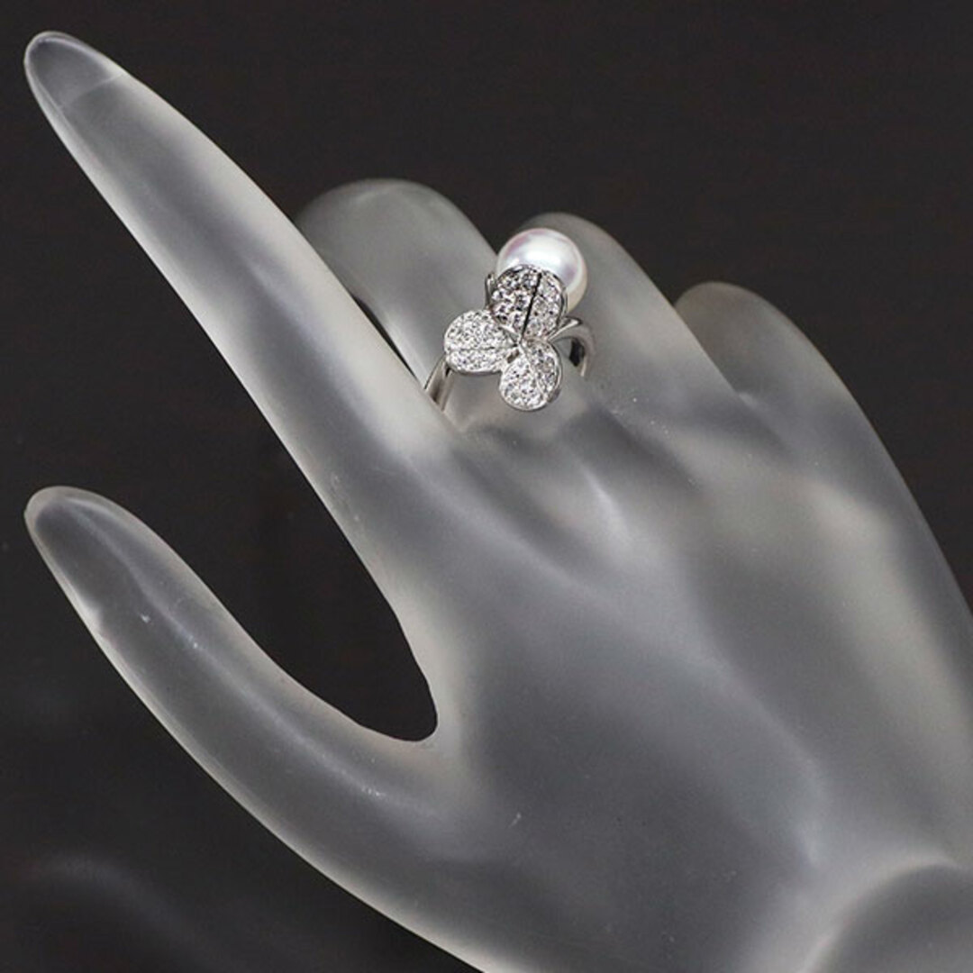 MIKIMOTO - ミキモト K18WG アコヤ真珠 ダイヤモンド リング MIKIMOTO - ミキモト K18WG アコヤ真珠 ダイヤモンド リング