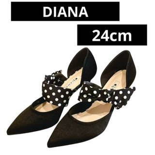 DIANA - 【DIANA】新品未使用品 サイドオープンパンプス ヒール DIANA - 【DIANA】新品未使用品 サイドオープンパンプス ヒール