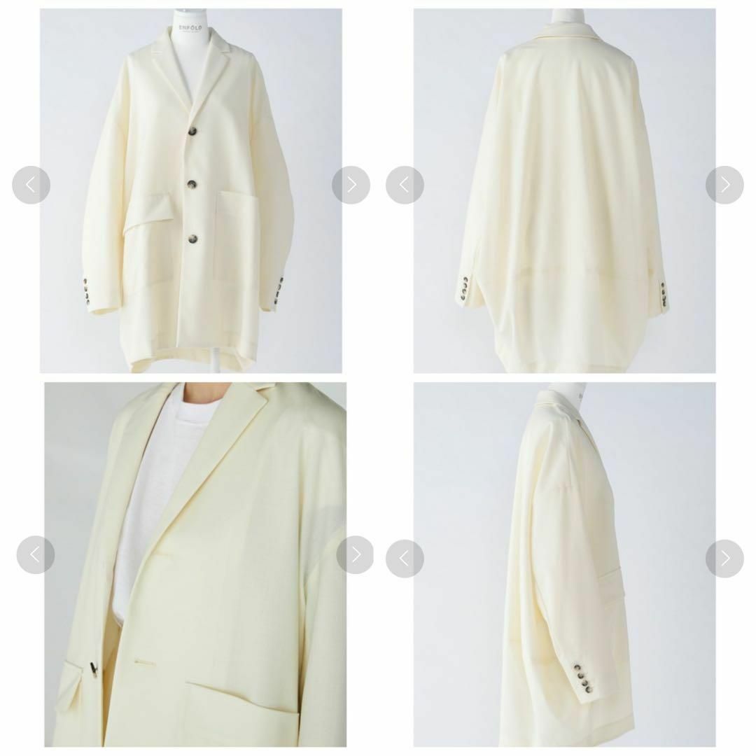 ENFOLD - 【美品】エンフォルド HighTwist Weave BOX JACKET Fの ENFOLD - 【美品】エンフォルド HighTwist Weave BOX JACKET Fの