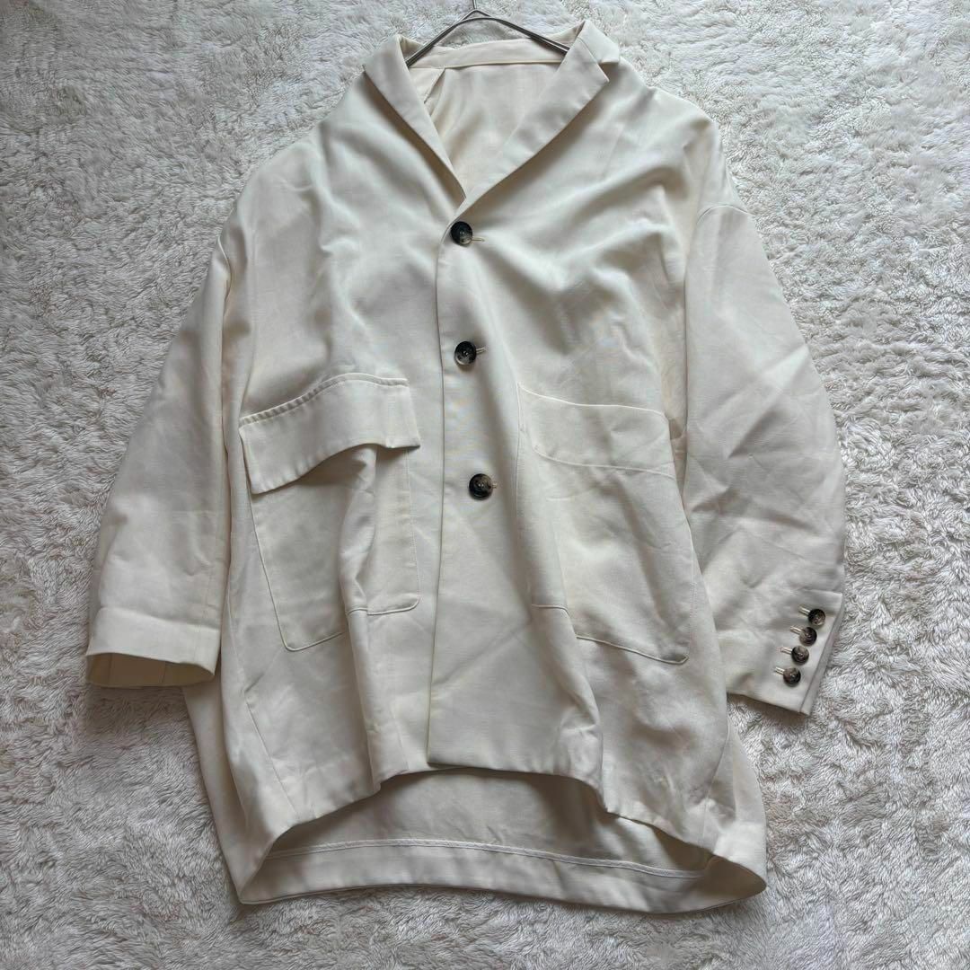 ENFOLD - 【美品】エンフォルド HighTwist Weave BOX JACKET Fの ENFOLD - 【美品】エンフォルド HighTwist Weave BOX JACKET Fの