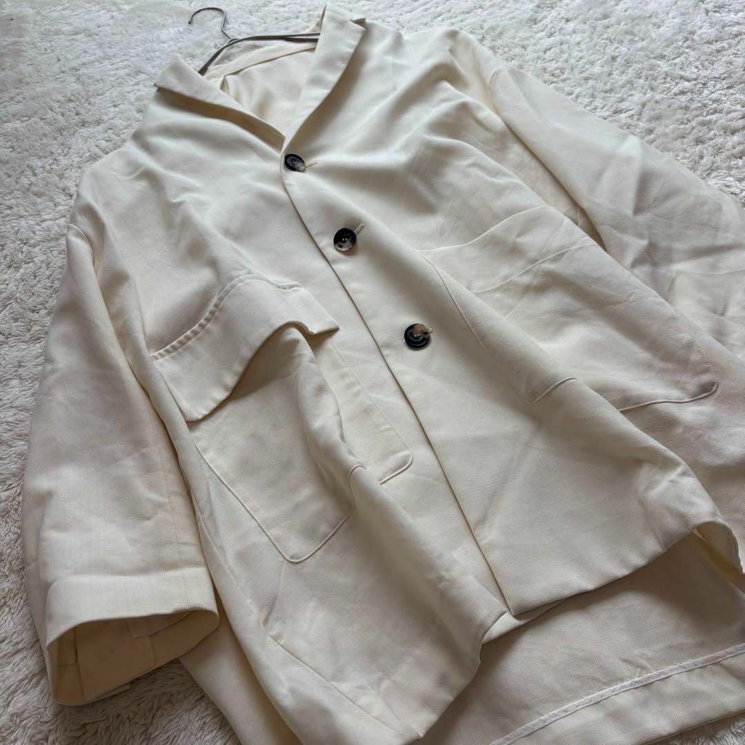 ENFOLD - 【美品】エンフォルド HighTwist Weave BOX JACKET Fの ENFOLD - 【美品】エンフォルド HighTwist Weave BOX JACKET Fの
