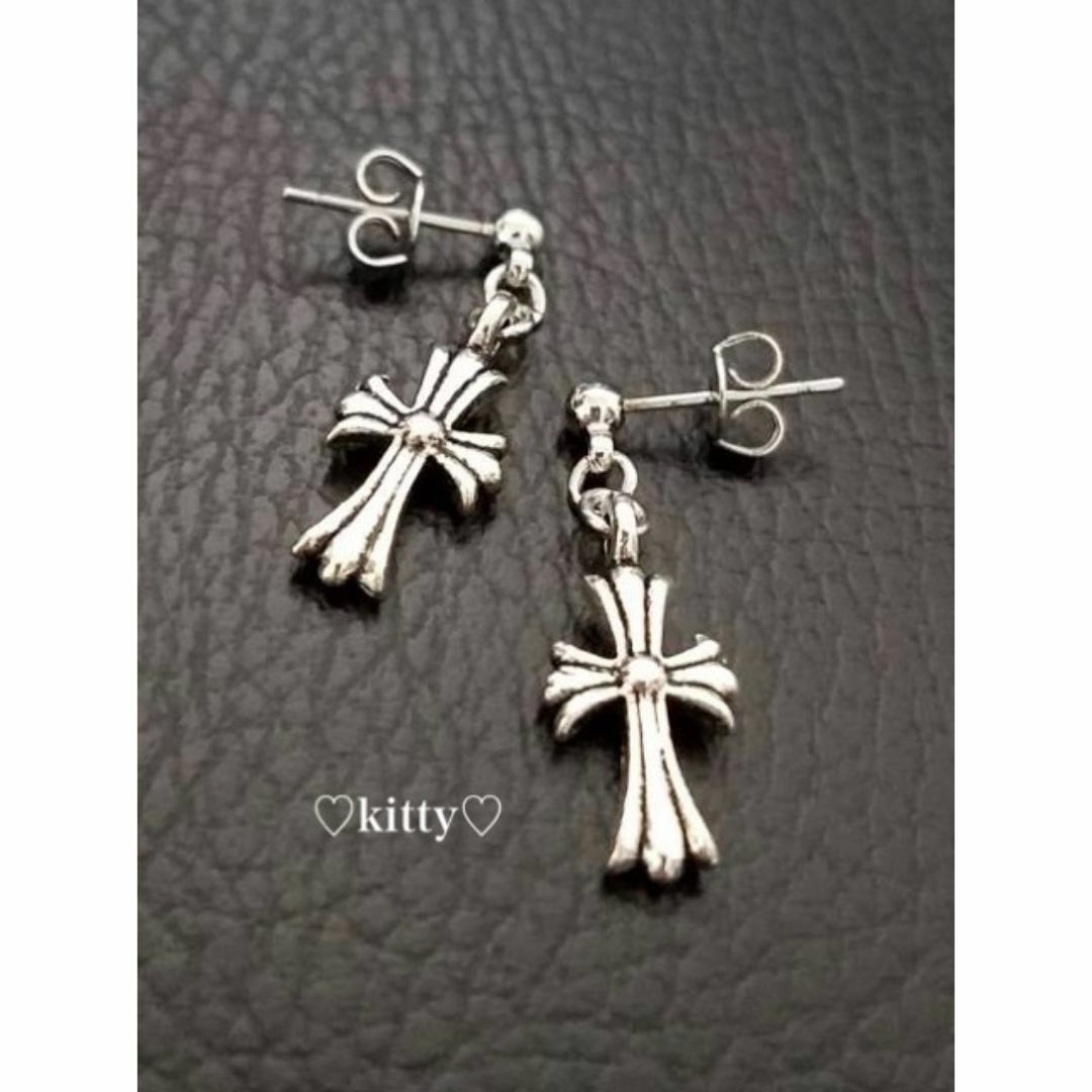 クロスピアス シルバー 2個】ベビー ファット クロムハーツ好き クロスピアス シルバー 2個】ベビー ファット クロムハーツ好き