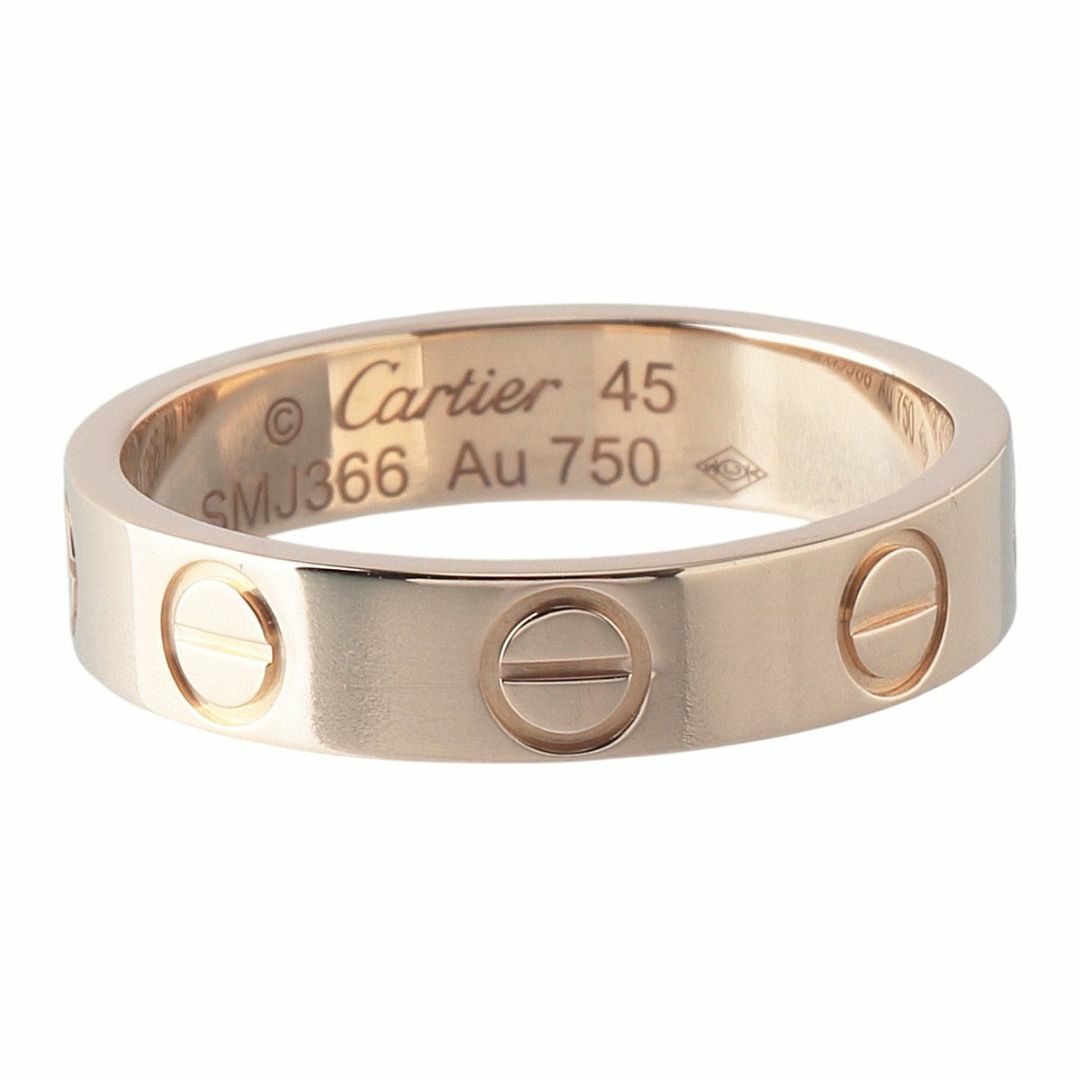 充実の品 Cartier - カルティエ ミニラブ リング #45 Au750YG 新品仕上げ アクセサリー