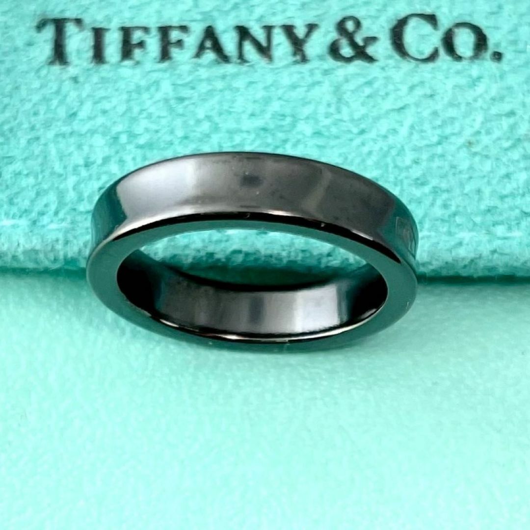 Tiffany & Co. - ティファニー 美品 ブラック チタン ナロー Tiffany & Co. - ティファニー 美品 ブラック チタン ナロー