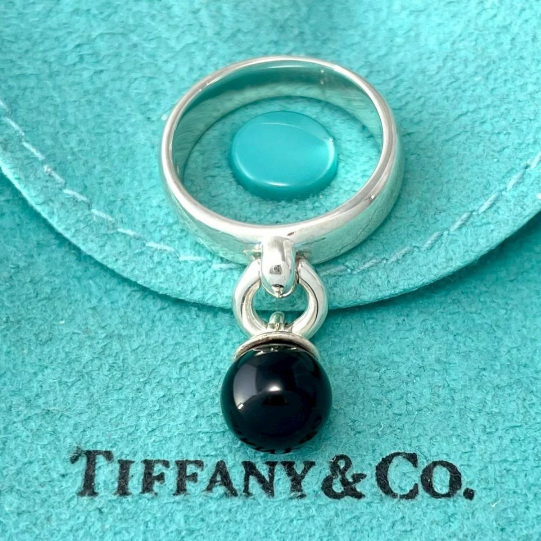 Tiffany & Co. - ティファニー ボール ダングル リング オニキス Tiffany & Co. - ティファニー ボール ダングル リング オニキス