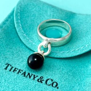 Tiffany & Co. - ティファニー ボール ダングル リング オニキス Tiffany & Co. - ティファニー ボール ダングル リング オニキス