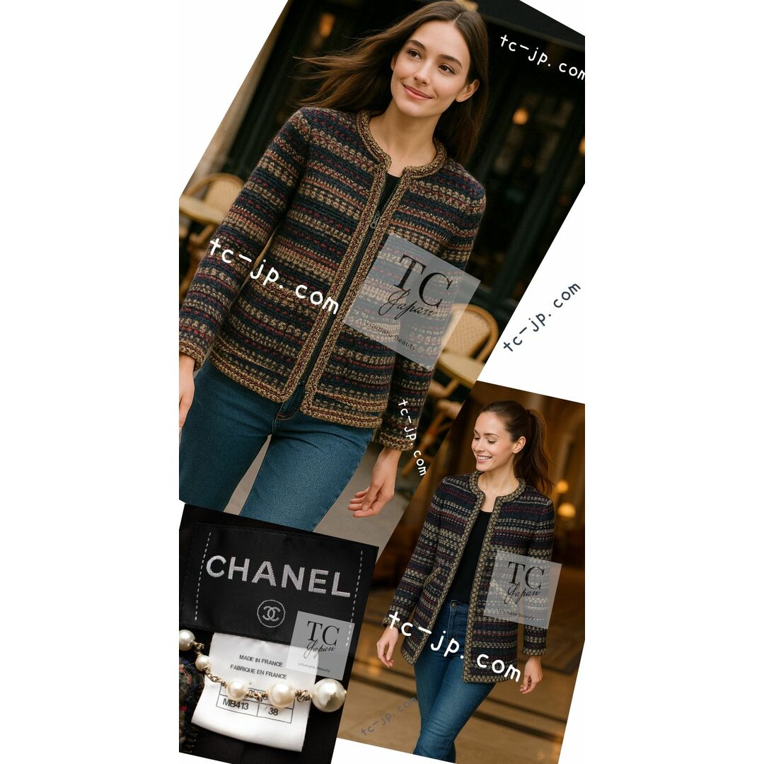 CHANEL - シャネル ジャケット CHANEL 113万 ベージュ グリーン CHANEL - シャネル ジャケット CHANEL 113万 ベージュ グリーン