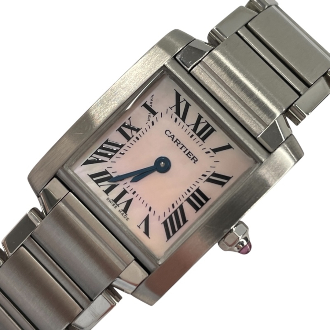 Cartier - 　カルティエ Cartier タンク フランセーズ SM ピンクシェル W51028Q3 SS レディース 腕時計