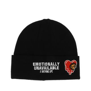 A BATHING APE(ニット帽/ビーニー ・ ブラック/黒色系)の A BATHING APE(ニット帽/ビーニー ・ ブラック/黒色系)の