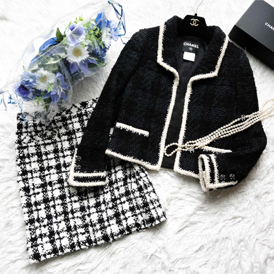 CHANEL - 美品 CHANELシャネル ツイード グリポア スーツ CHANEL - 美品 CHANELシャネル ツイード グリポア スーツ
