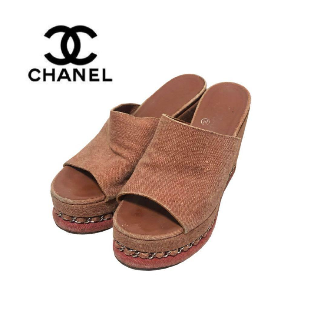 CHANEL - CHANEL ◇ シャネル サンダル ウェッジソール 厚底 CHANEL - CHANEL ◇ シャネル サンダル ウェッジソール 厚底
