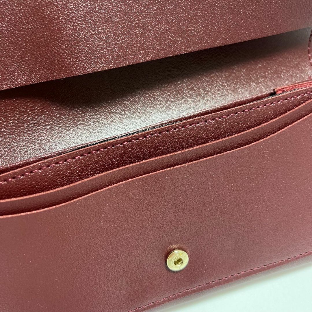 新品・未使用 長財布 レザー ヴィンテージ風 レディース ワイン 新品・未使用 長財布 レザー ヴィンテージ風 レディース ワイン