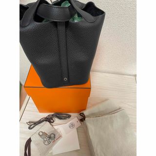 HERMES - 新品 エルメス ピコタンロックMM ブラック ゴールド HERMES - 新品 エルメス ピコタンロックMM ブラック ゴールド