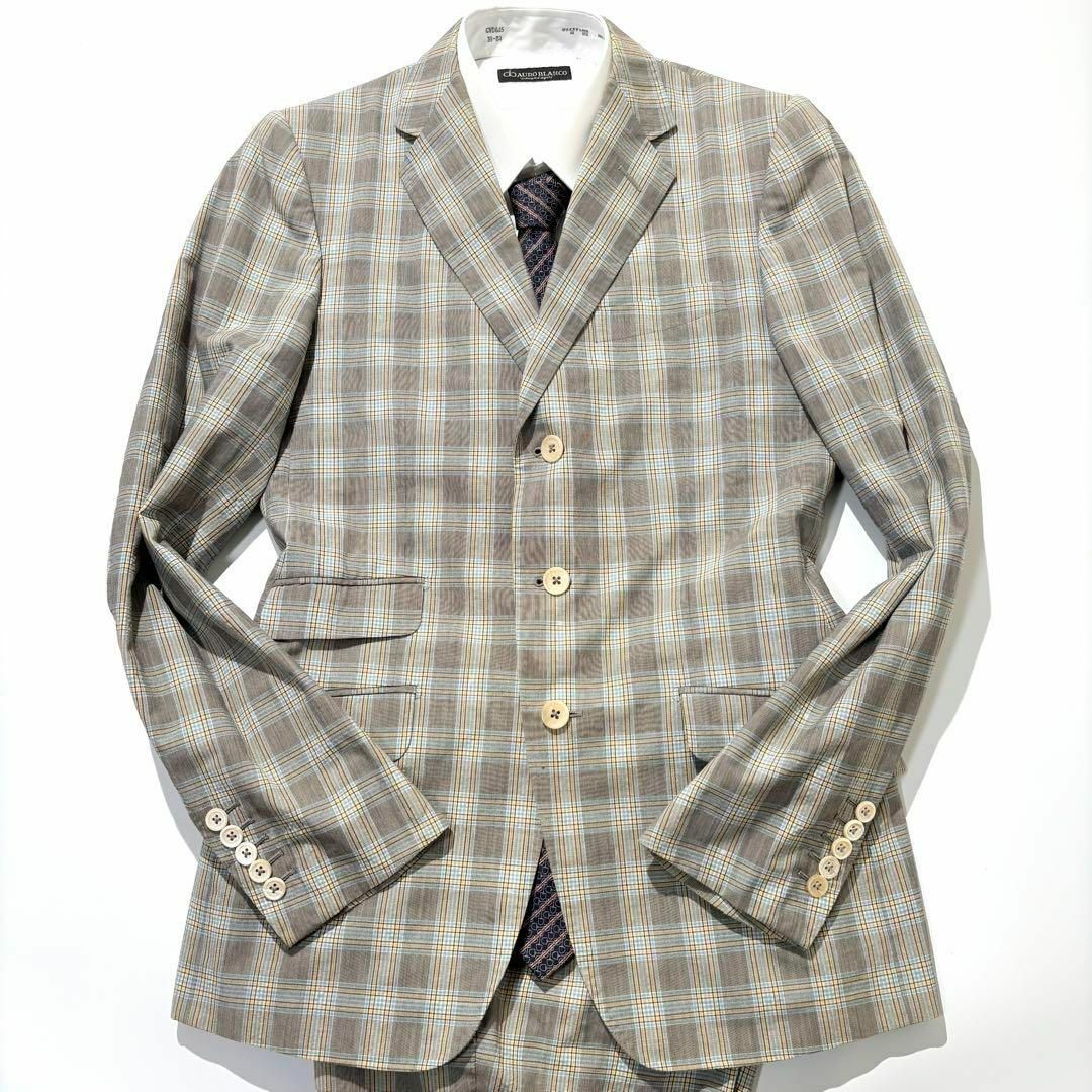 GUCCI - 【美品】GUCCI スーツ セットアップ チェック グレー GUCCI - 【美品】GUCCI スーツ セットアップ チェック グレー