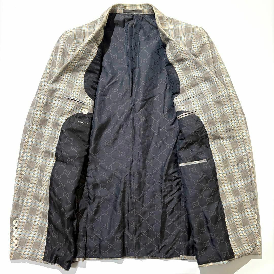 GUCCI - 【美品】GUCCI スーツ セットアップ チェック グレー GUCCI - 【美品】GUCCI スーツ セットアップ チェック グレー